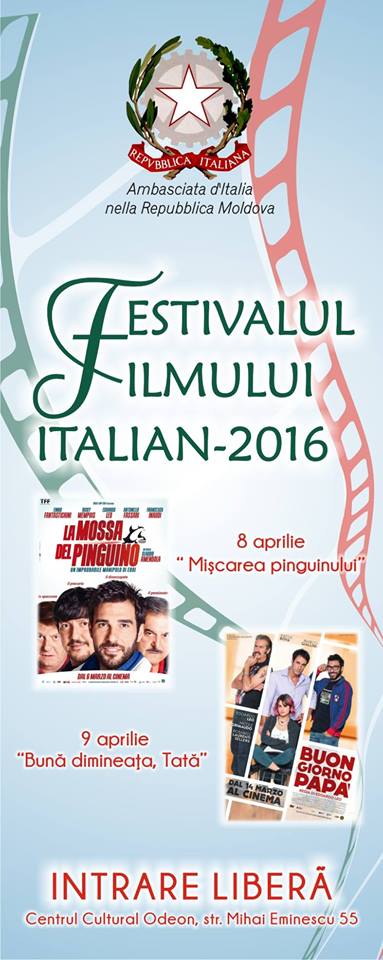 Chișinăul – gazda Festivalului Filmului Italian-2016