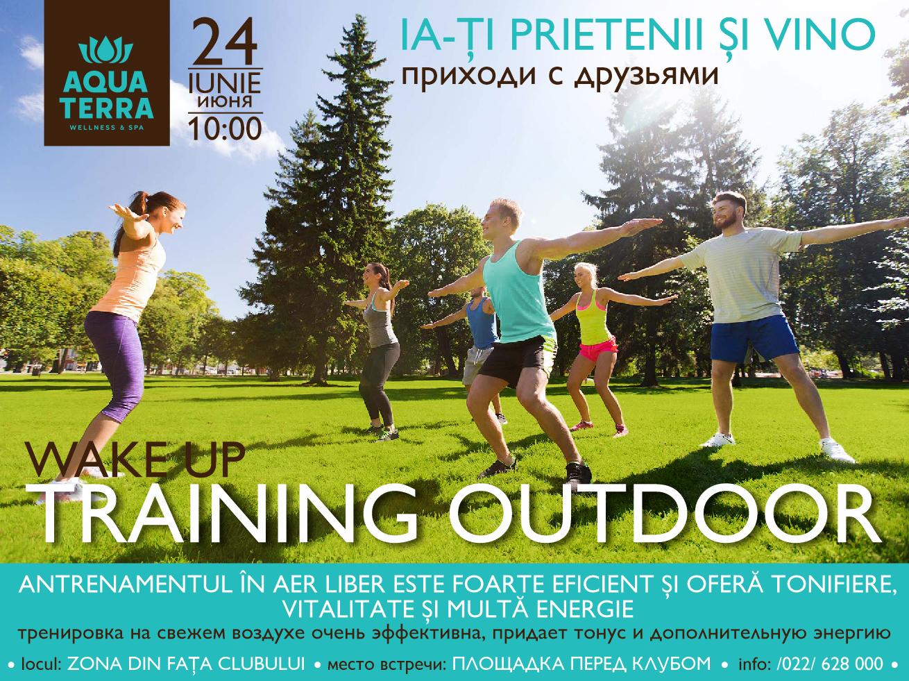 Wake up Training Outdoor la Aquaterra Wellness & SPA