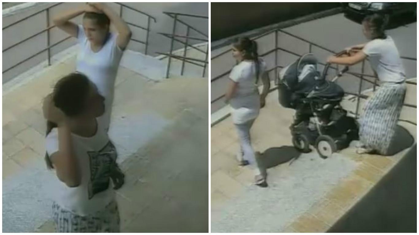 Surprinse în timp ce fură un cărucior. Două femei sunt căutate de poliție (VIDEO)
