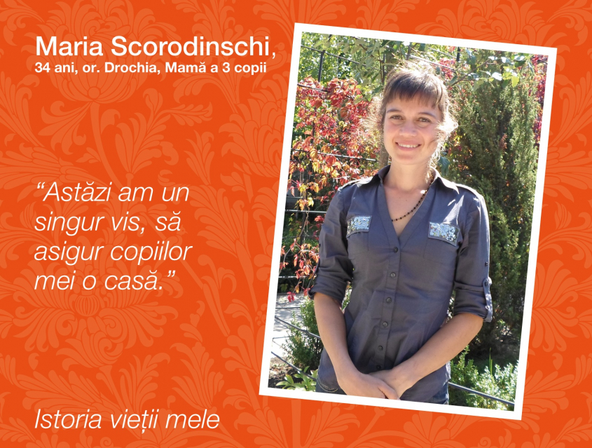Ajut-o pe Maria Scorodinschi să cumpere o locuință pentru cei 3 copii ai săi