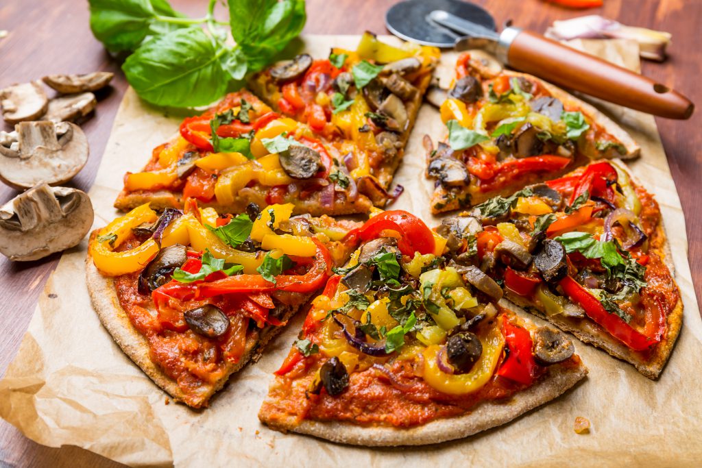 Pizza vegetariană, care nu îngrașă