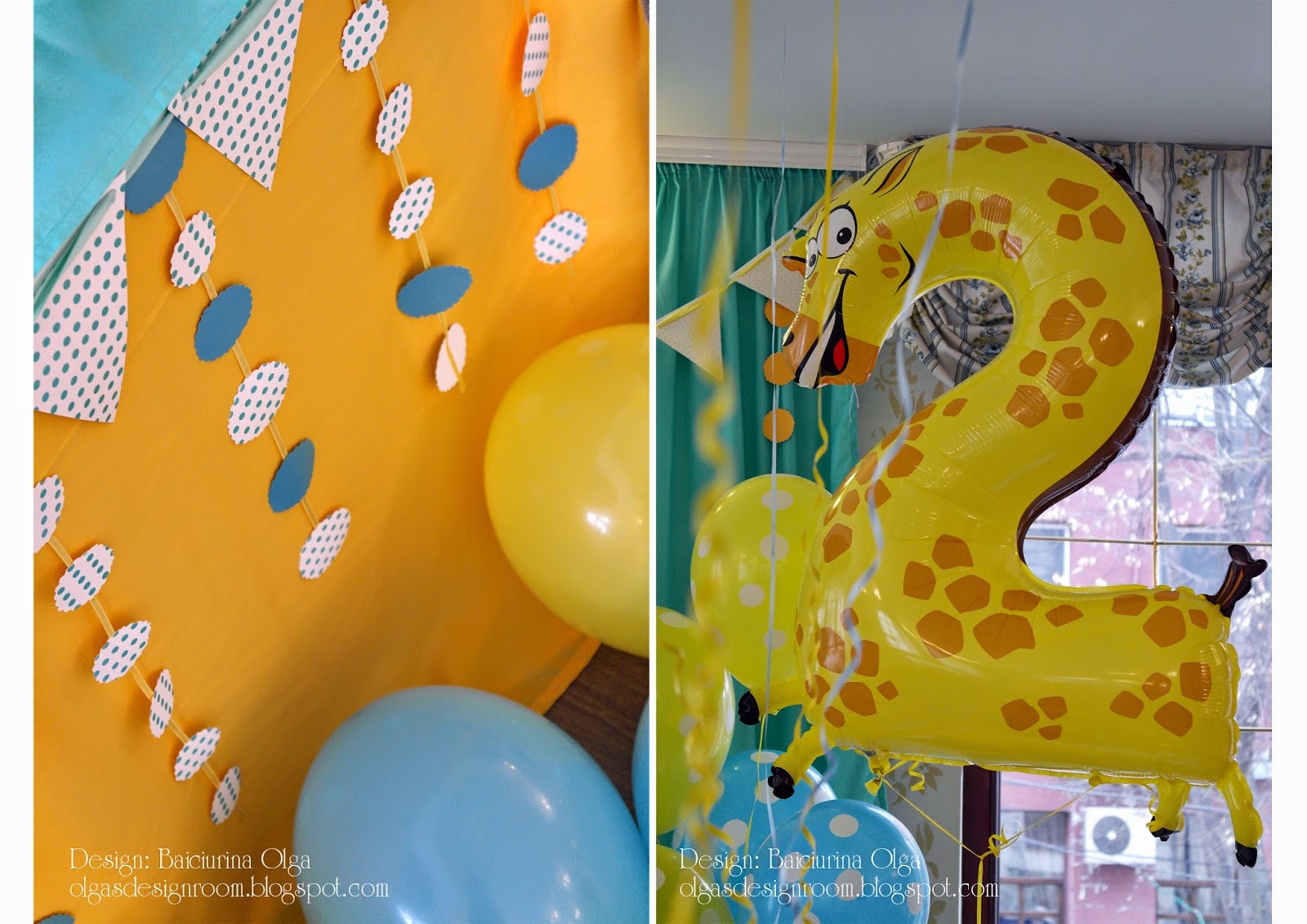 Ольга Байчурина: Оформление детского дня рождения на тему "Жирафики" - Giraffe birthday party theme!