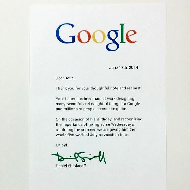 Дочка cотрудника Google сделала отцу лучший подарок