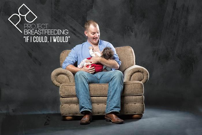 Proiect foto: despre bărbaţi şi... alăptare la sân