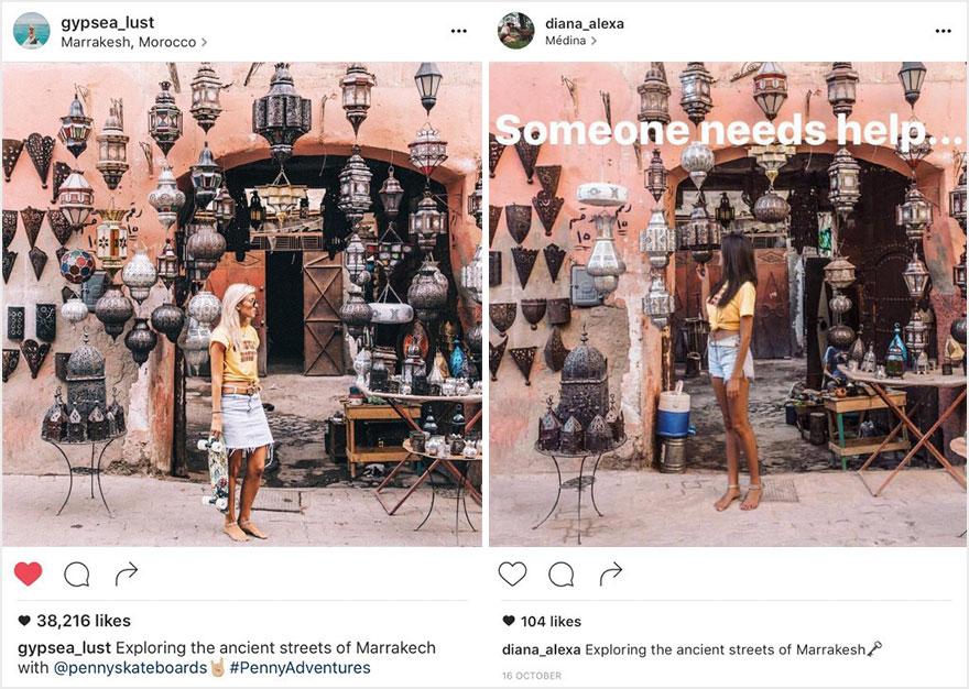 Un cuplu şi-a pus pozele de vacanţă pe Instagram, apoi a descoperit ceva neaşteptat