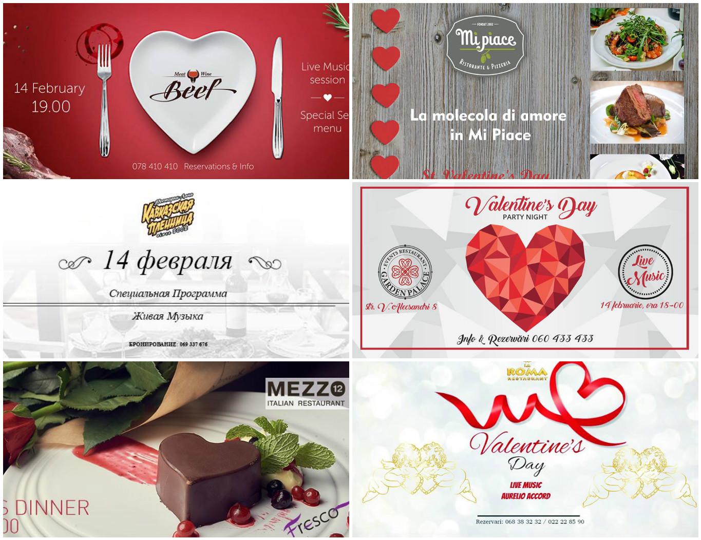 Предложения от ресторанов в День Святого Валентина