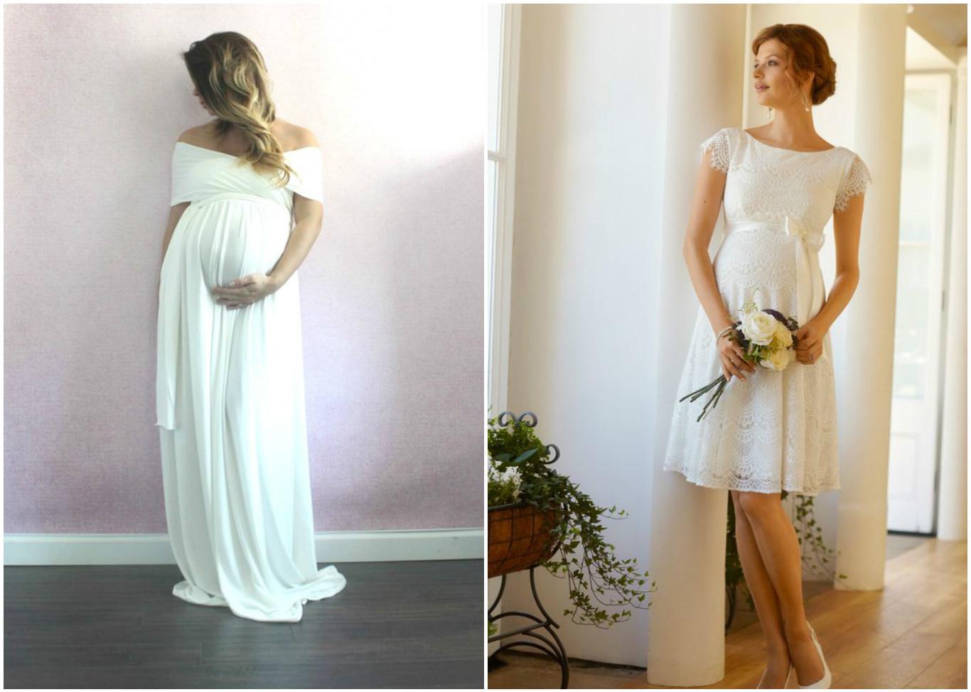 Стильные платья для беременных невест