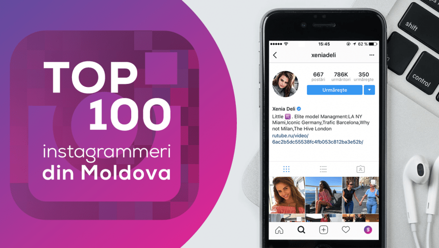 Topul celor mai populari moldoveni pe Instagram. Pe ce loc e Xenia Deli, Iuliana Beregoi