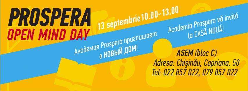 Академия Prospera и Экономическая Академия Молдовы приглашает на OPEN MIND DAY