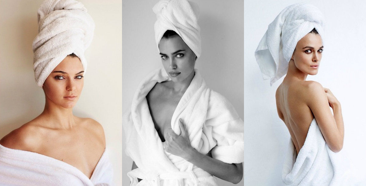 Модный фотограф снял звезд в банных полотенцах