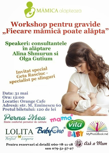 Workshop pentru gravide „Fiecare mămica poate alăpta”