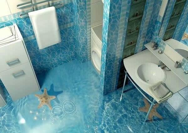 Новый тренд в ванных комнатах! Оригинальные 3D-рисунки любую квартиру сделают уникальной