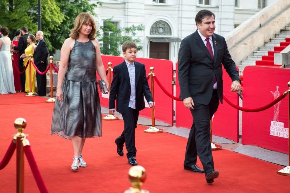 Mihail Saakașvili, cu familia la Festivalul Internațional de Film Odesa 2015