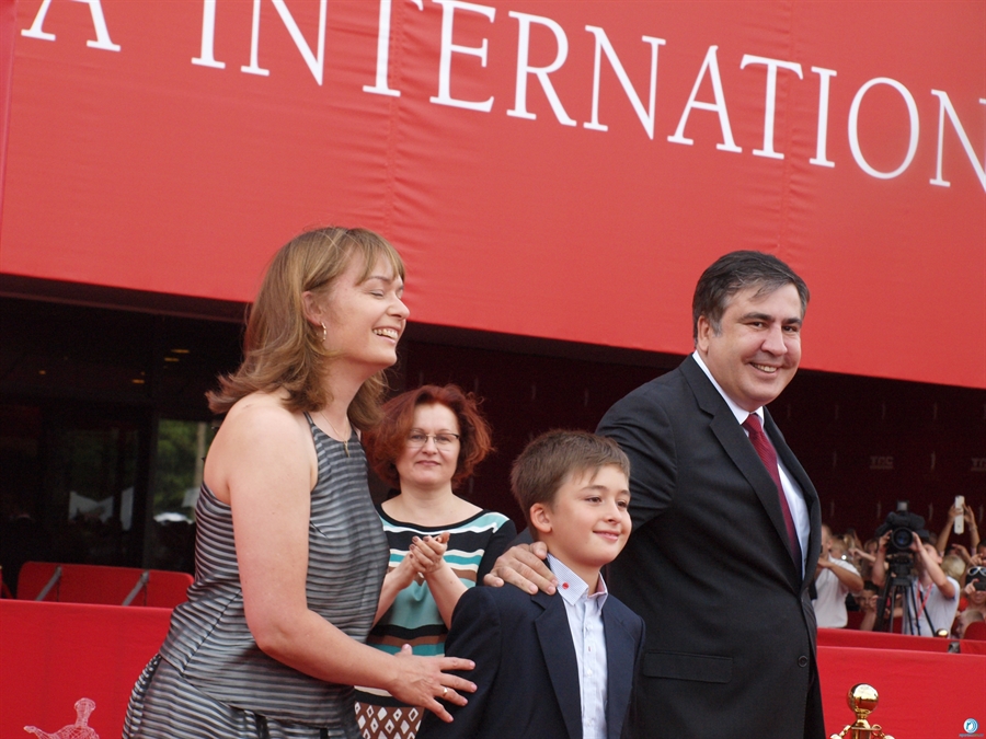 Mihail Saakașvili, cu familia la Festivalul Internațional de Film Odesa 2015