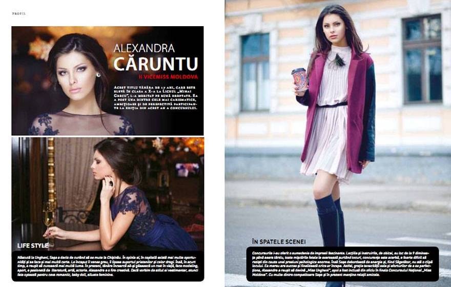Miss Moldova 2014- Alexandra Căruntu. Interviu